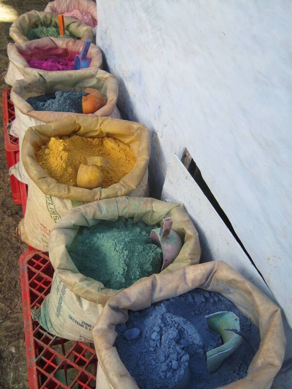 Powdered dyes, Chefchaouen market